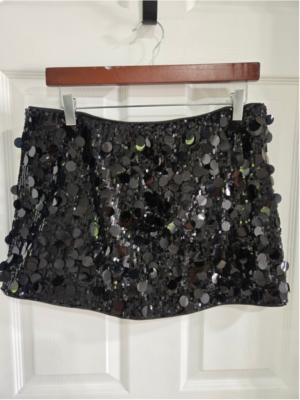 Women's Cider Black Sequin Mini Skirt Size L